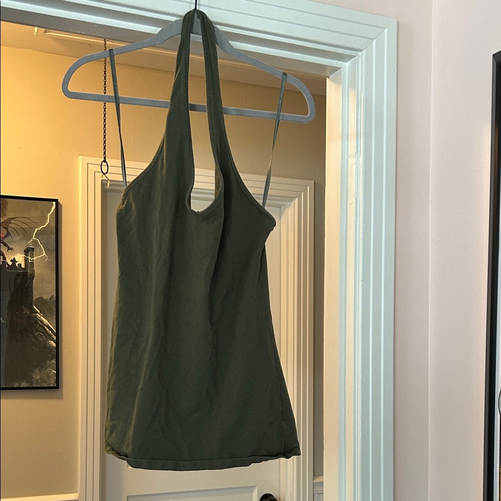 Torrid Dark Green Halter Tank Top